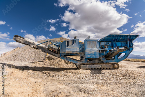 Stone crusher in a quarry