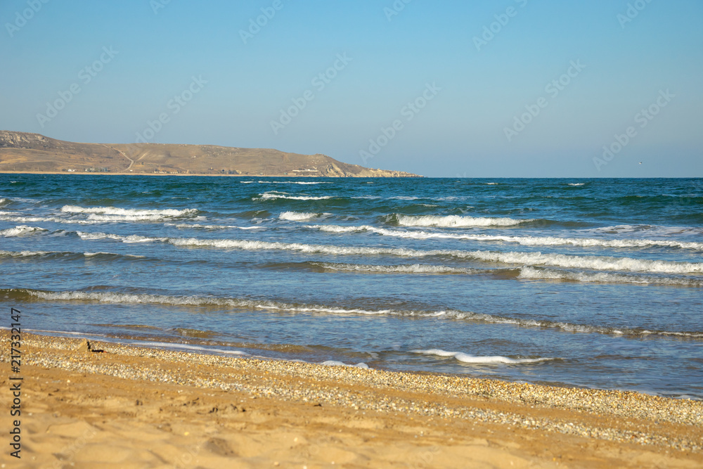 the waves of the sea , the sea of Azov in the Crimea the waves of the sea , the sea of Azov in the Crimea