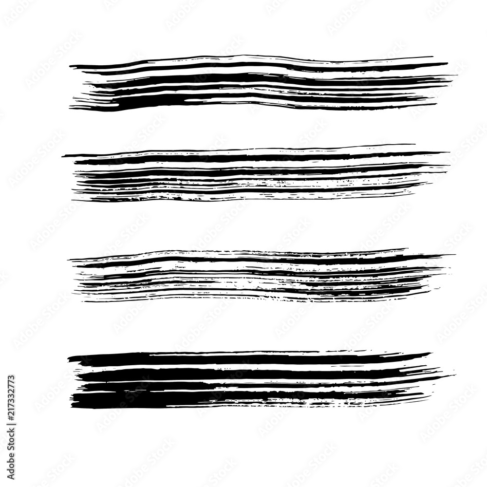 Brush stroke set. Texture.