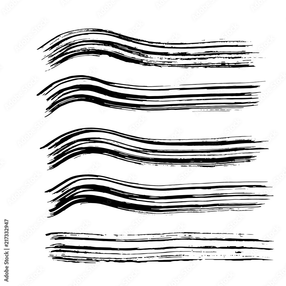 Brush stroke set. Texture. Brush stroke set. Texture.