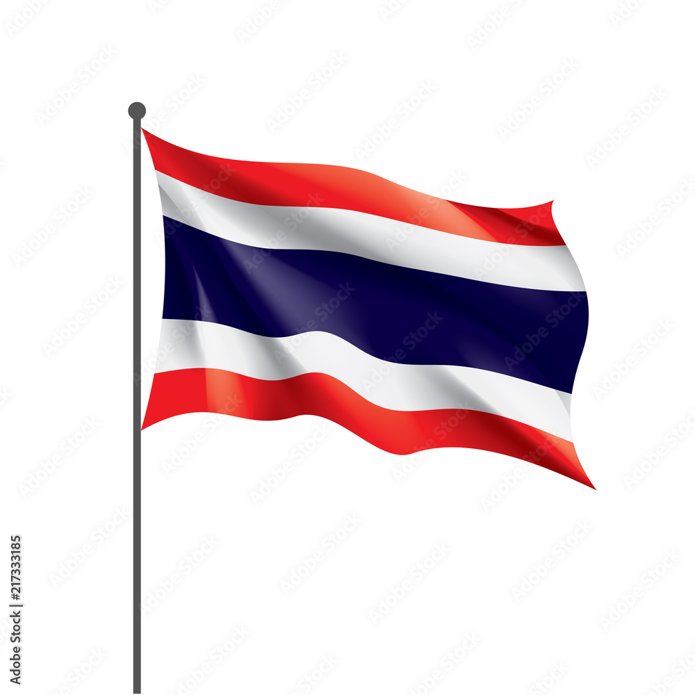 Thailand flag, vector illustration on a white background Thailand flag, vector illustration on a white background