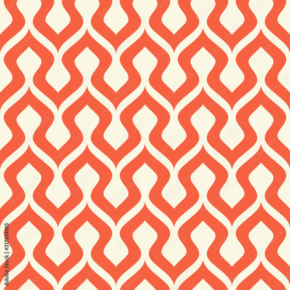 Seamless wavy vector pattern. Modern geometric texture.