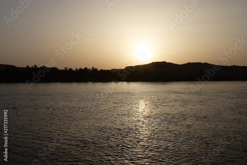 Sunset and hills
