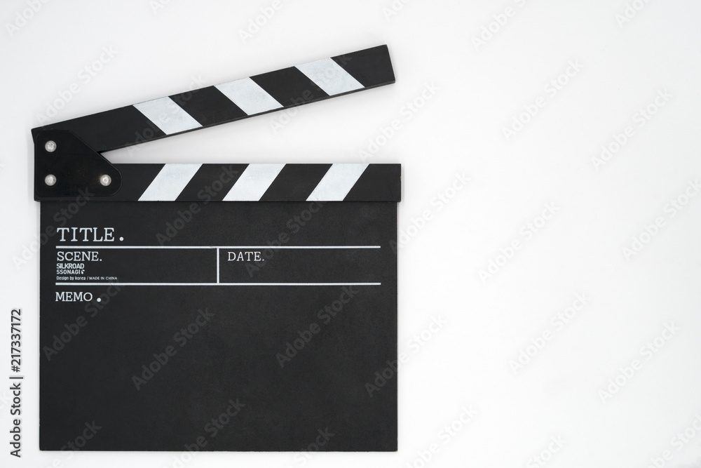 Obraz premium Clapper board on white background