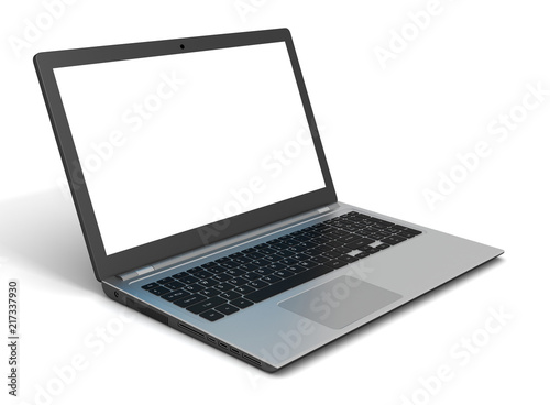 laptop computer single 3d illustration