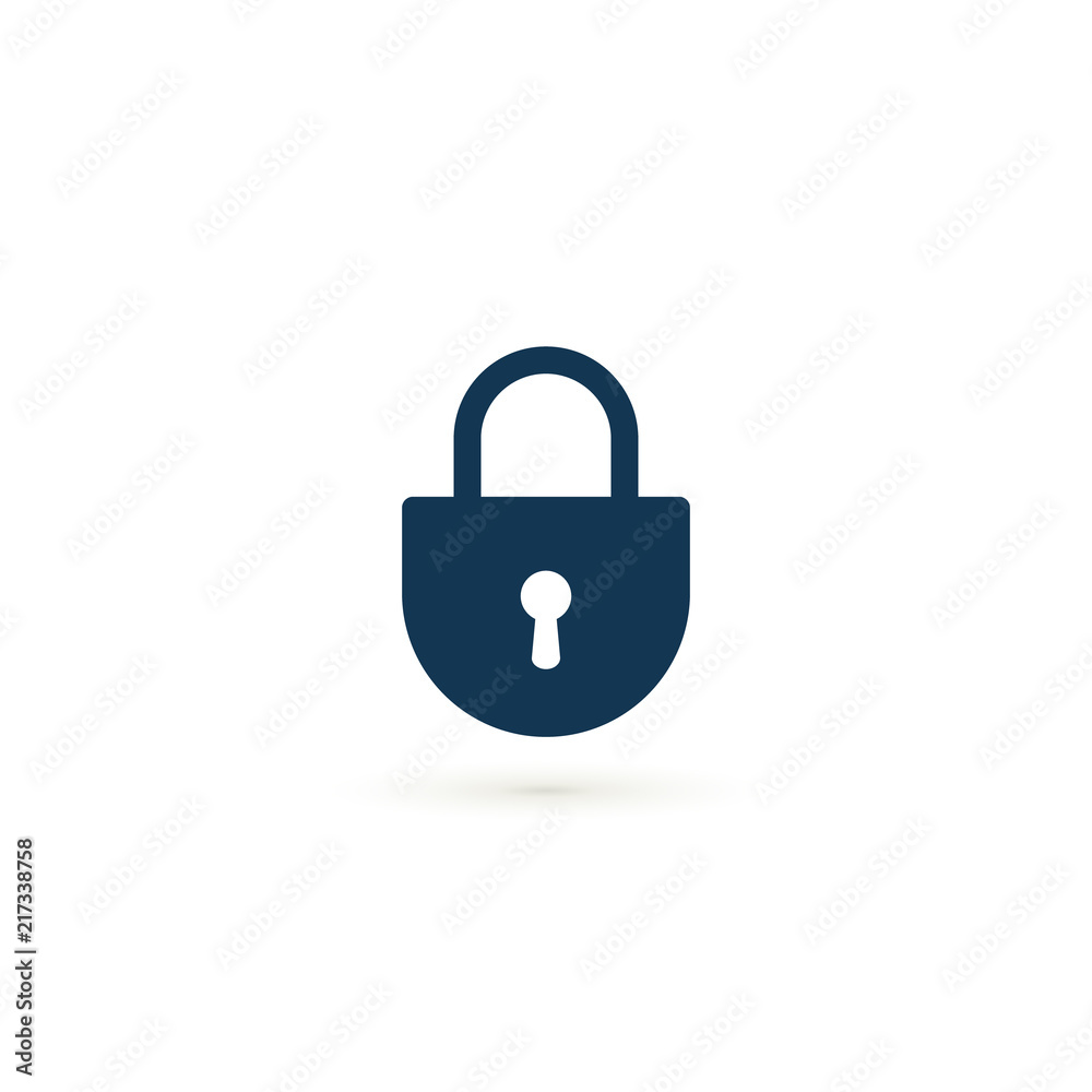 Padlock or Lock icon, Vector isolated simple symbol Padlock or Lock icon, Vector isolated simple symbol