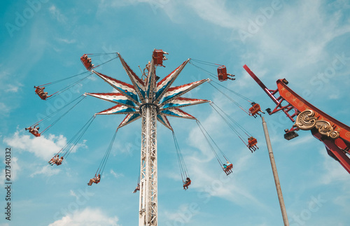 Carousel in amusement park