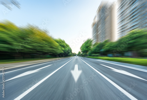 high speed view of asphalt road © THINK b