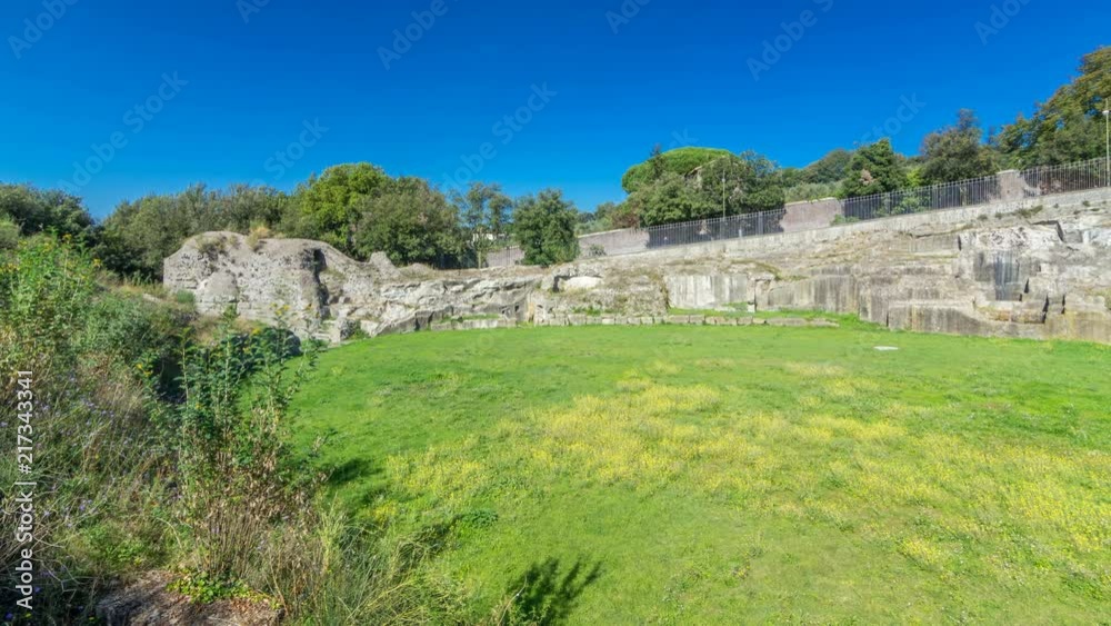 Anfiteatro Severiano in beautiful town of Albano Laziale timelapse hyperlapse, Italy Anfiteatro Severiano in beautiful town of Albano Laziale timelapse hyperlapse, Italy