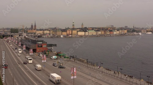 Stockholm's Busy And Scenic Saltsjon Waterway Full Of Ferries And Ships photo