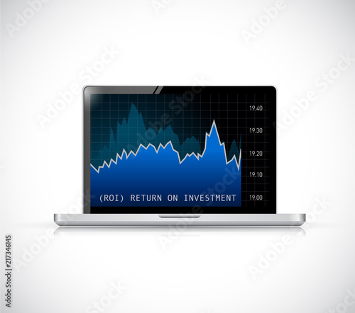 Return on investment. Stock market exchange