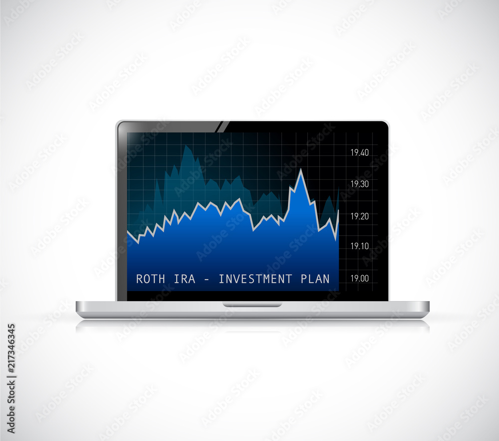 roth ira investment plan. Stock market concept roth ira investment plan. Stock market concept