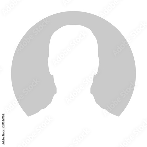 Profile Placeholder image. Gray silhouette no photo