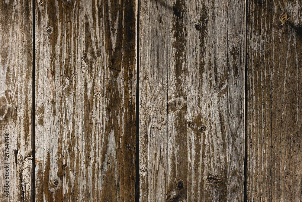 Texture of a wall of old wooden boards for background use