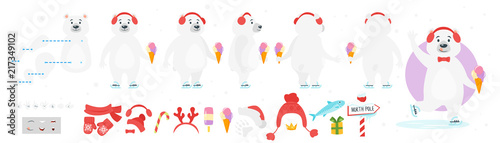 polar bear character for animation