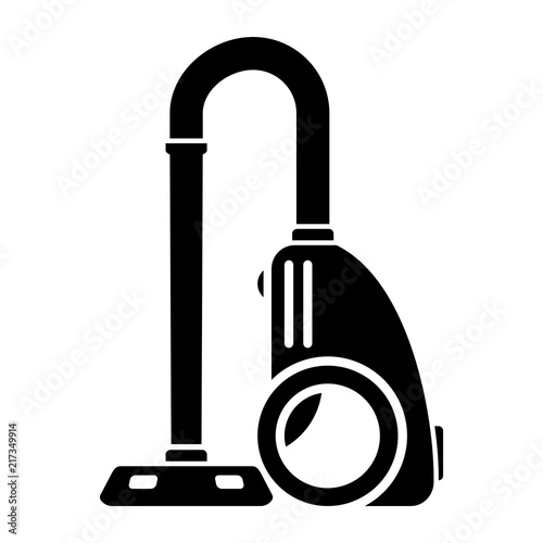 Simple editable vacuum cleaner vector illustration