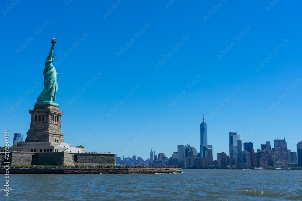 Statue of Liberty Looking Upon Skyline Statue of Liberty Looking Upon Skyline