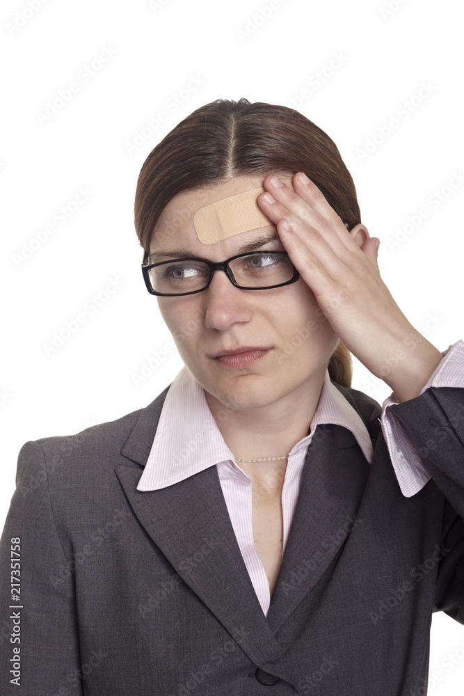 business woman bandage hurt wound pain medicine business woman bandage hurt wound pain medicine