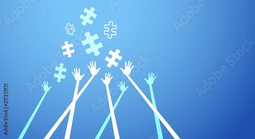 mani, braccia, puzzle, soluzioni, l