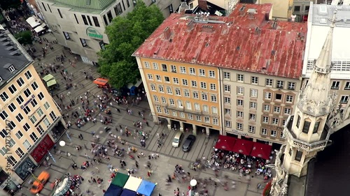 Time lapse of peaople walking in the street in Germany. photo