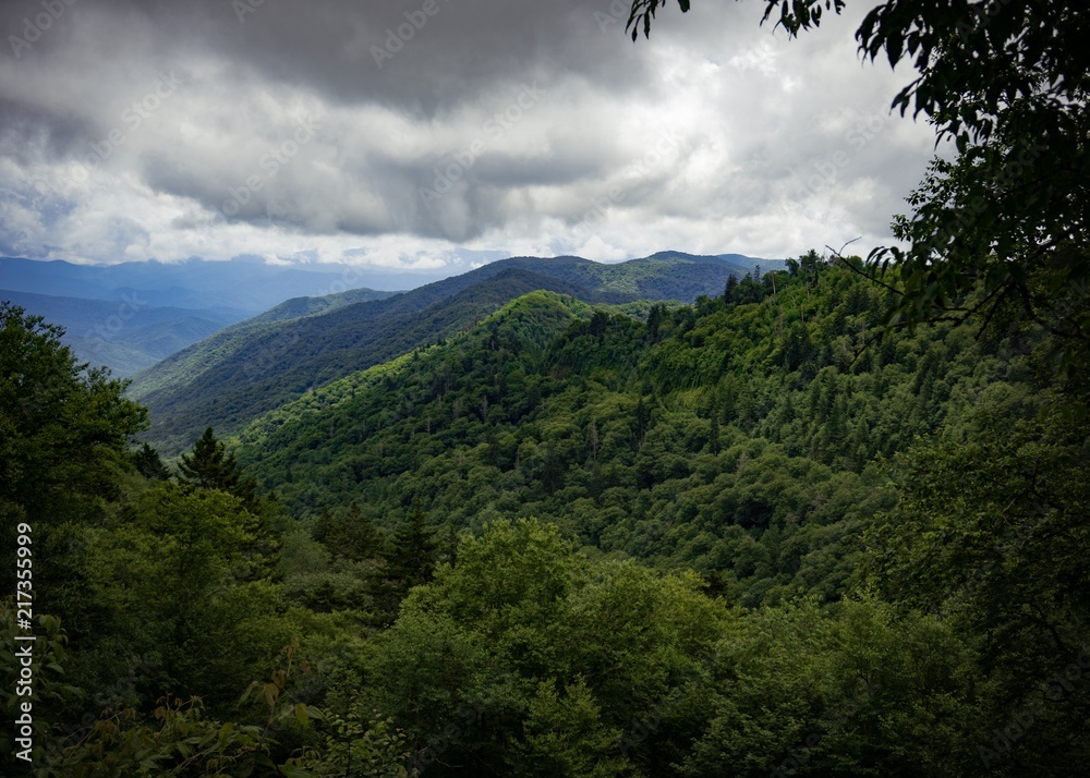 Naklejka premium Smoky Mountains Landscape