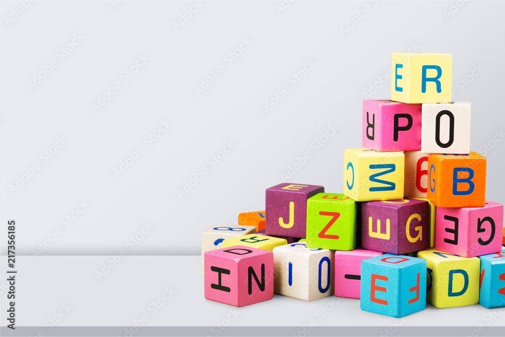 Colorful cubes on background. Educational concept. Colorful cubes on background. Educational concept.