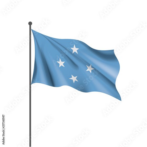 Canvastavla Federated States Micronesia flag, vector illustration on a white background