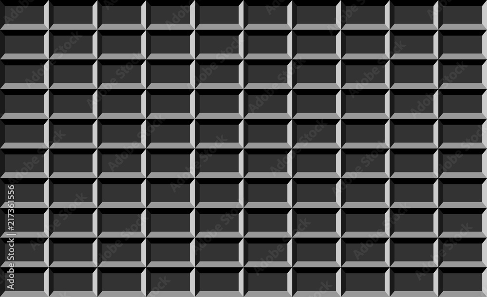 Black rectangle wall patterns with low edges. Black rectangle wall patterns with low edges.