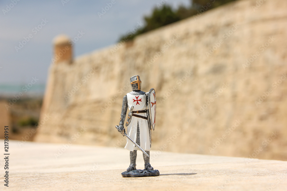 Maltese knight with a cross is a traditional souvenir from Malta