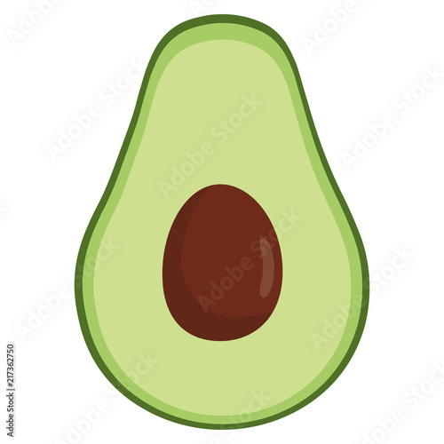 Avocado icon. Flat illustration of avocado vector icon isolated on white background