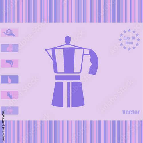 coffee pot vector icon