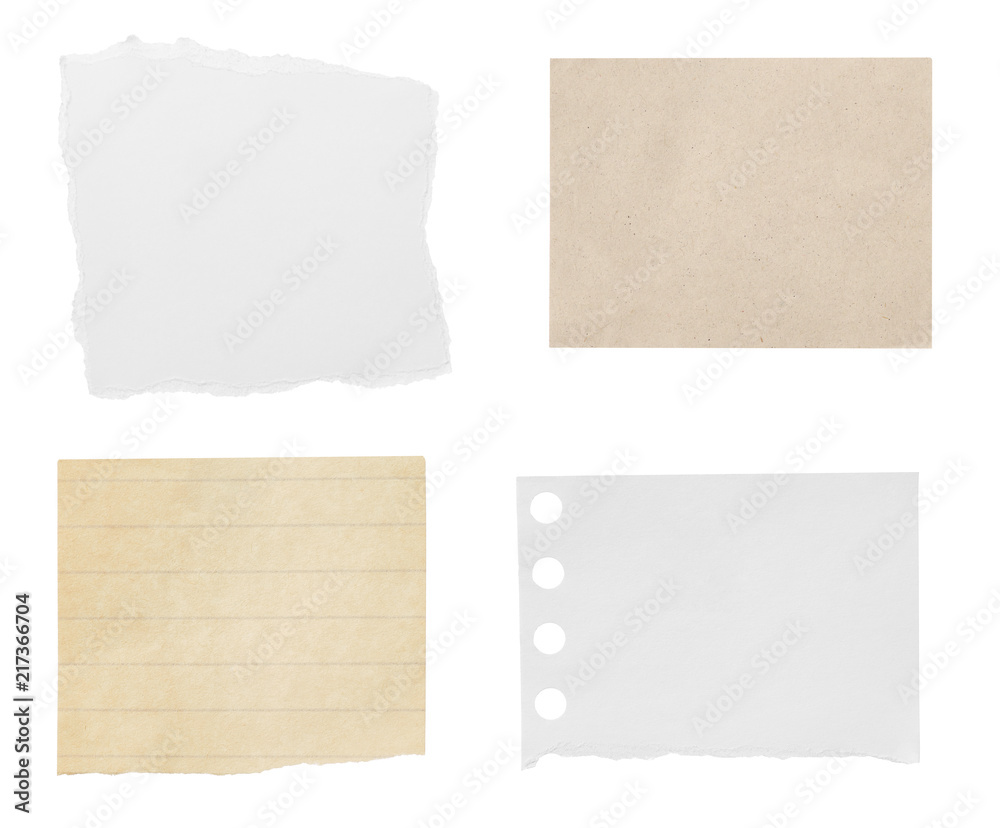 white paper ripped message torn