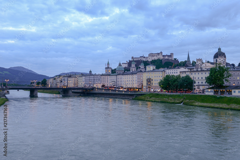 The historic city of Salzburg, Austria