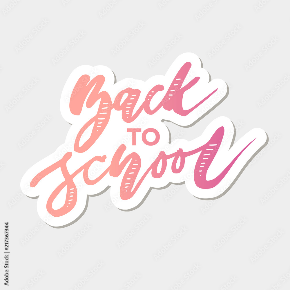 Back to school Phrase Vector Lettering Calligraphy Autumn Back to school Phrase Vector Lettering Calligraphy Autumn