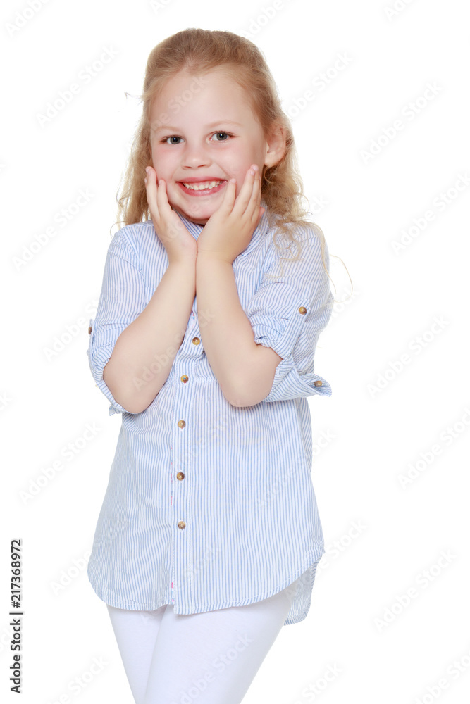 Surprised little girl Surprised little girl
