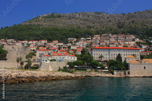 Croatia - Dubrovnik seen from the sea.