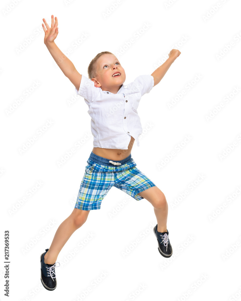 Little boy jumping Little boy jumping