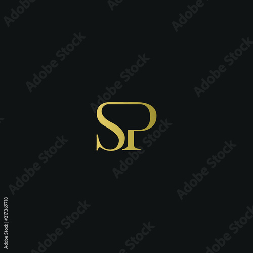 Modern creative elegant C black and gold color initial based letter icon logo