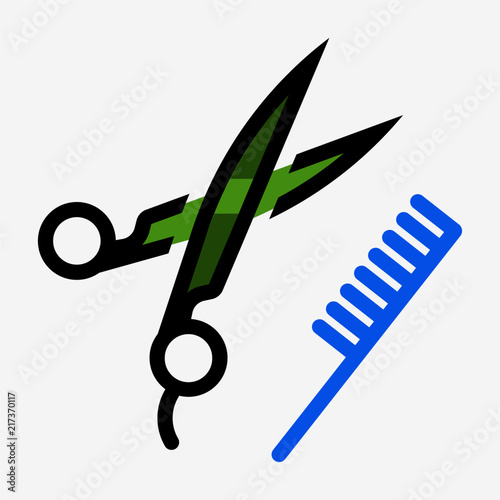 Flat Hair stylist pixel perfect vector icon