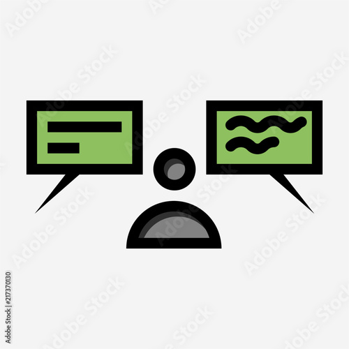 Flat interpreter pixel perfect vector icon