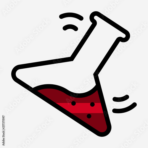Flat chemical professor pixel perfect vector icon