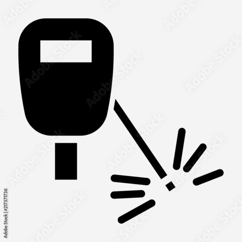 Glyph welder pixel perfect vector icon