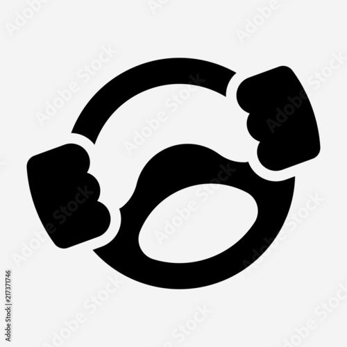 Glyph Taxi driver pixel perfect vector icon