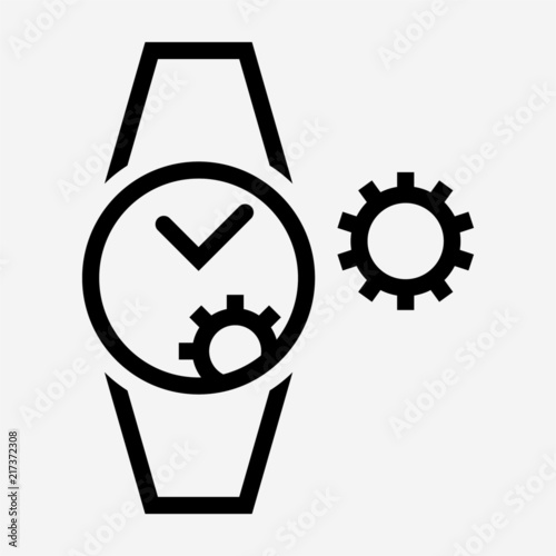 Outline Watchmaker pixel perfect vector icon
