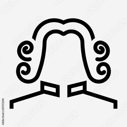 Outline lawyer pixel perfect vector icon