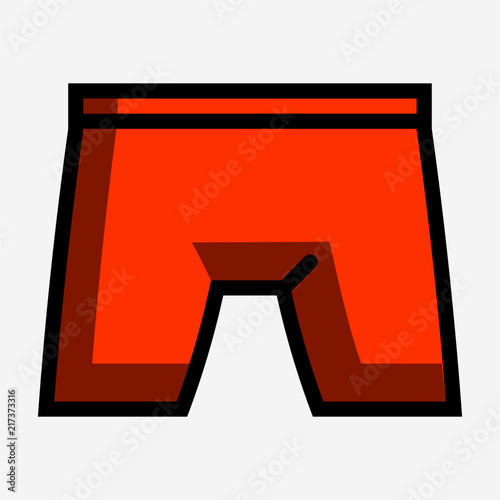 Coloured outline boxer pixel perfect vector icon