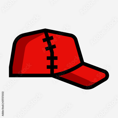Coloured outline Hat pixel perfect vector icon