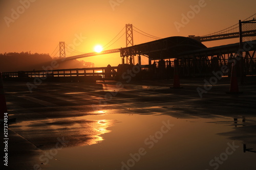 Sunrise at Bay Bridge, San Francisco