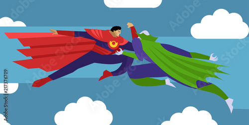 superhero versus villain