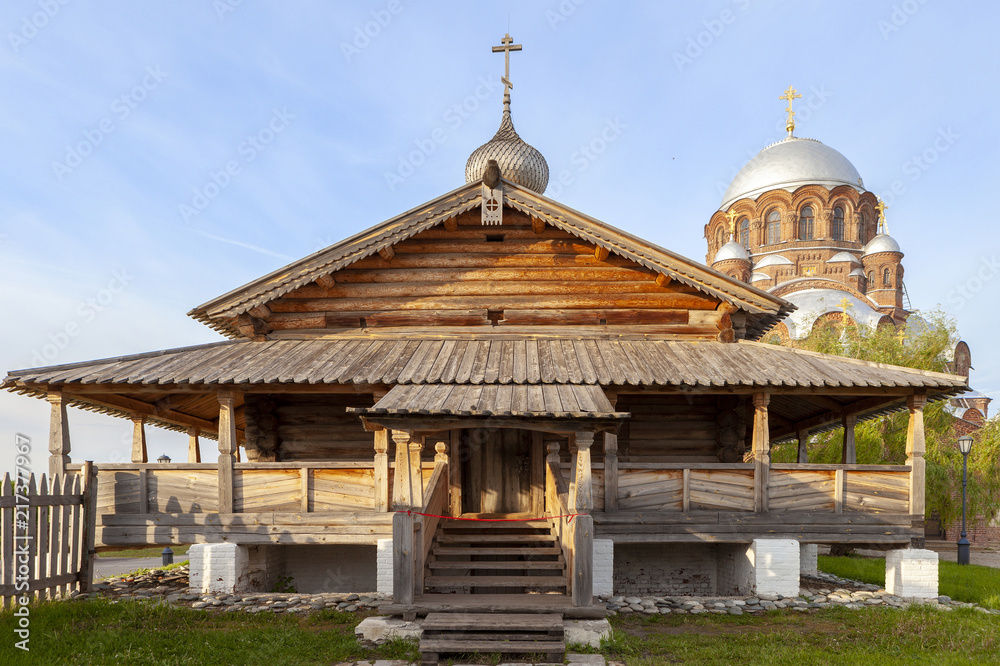 Sviyazhsk, Russia, June 04, 2018: Cathedral in the name of the icon of the Mother of God.